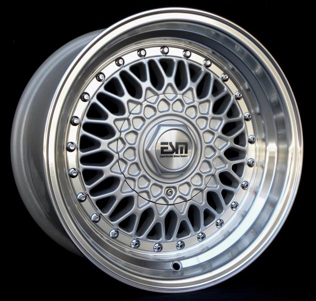 Silver 15" rs style 15x8 wheels 5x100 esm 002r eagle