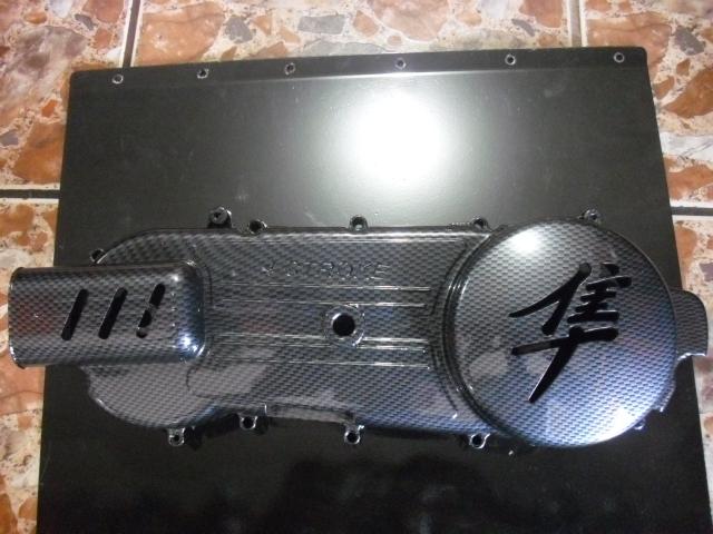 Scooter 125cc 150cc gy6 engine carbon fiber long crank cover with decal 