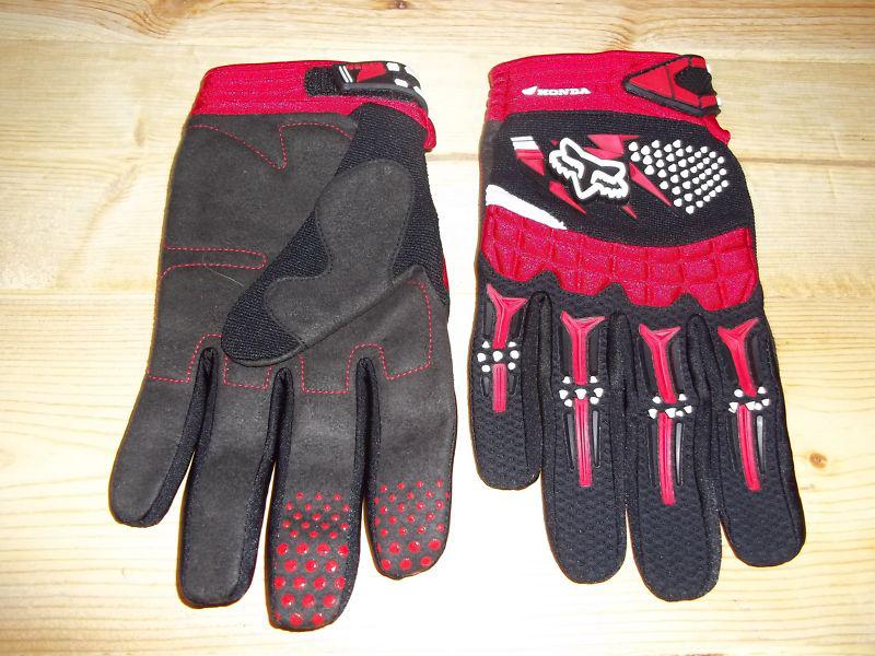 Fox racing gloves - red/black/white - size l