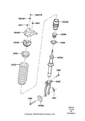 Ae5z18124k shock absorber assy front 10 11 12 milan