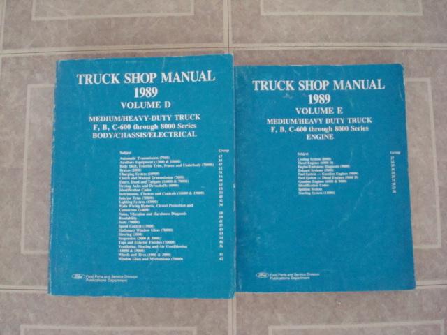 1989 ford b c f 600-8000 f600 f700 medium/heavy truck shop service repair manual