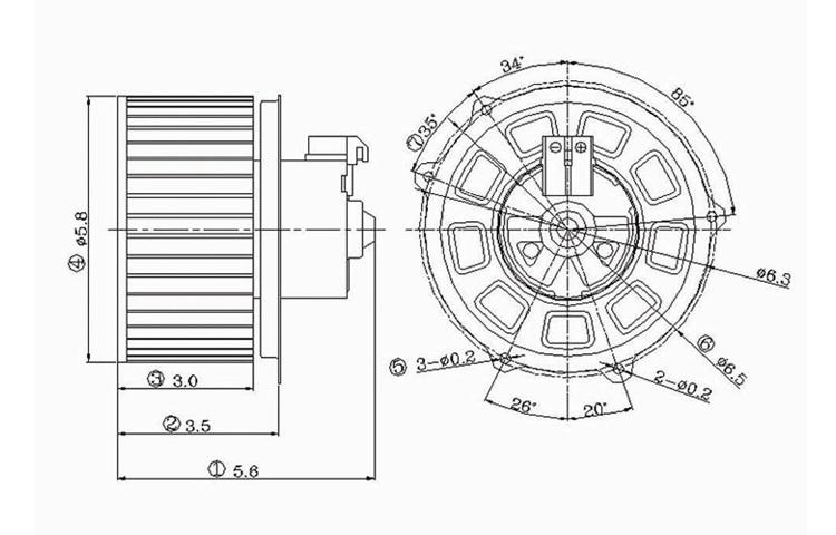 Replacement blower motor asy 91-02 ford escort 97-99 mercury tracer 8u2z19805a