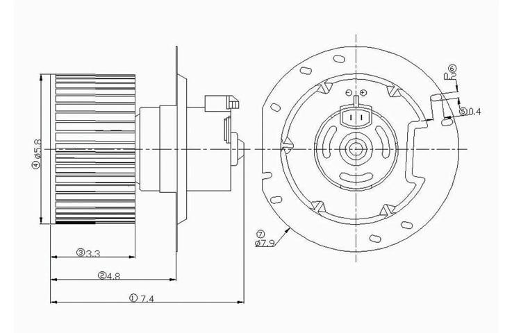 Replacement blower motor assembly 95-98 1995-1998 ford windstar f58z19805ea