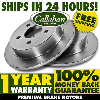 [rear] premium callahan blank oe quality factory balanced brake rotors pair