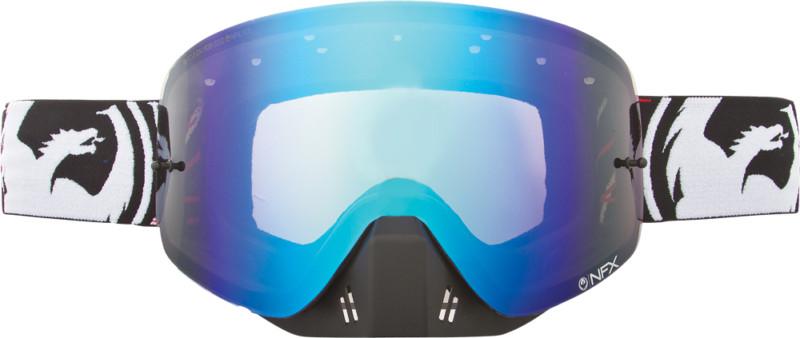 Dragon alliance nfx goggles overlap/blue steel lens