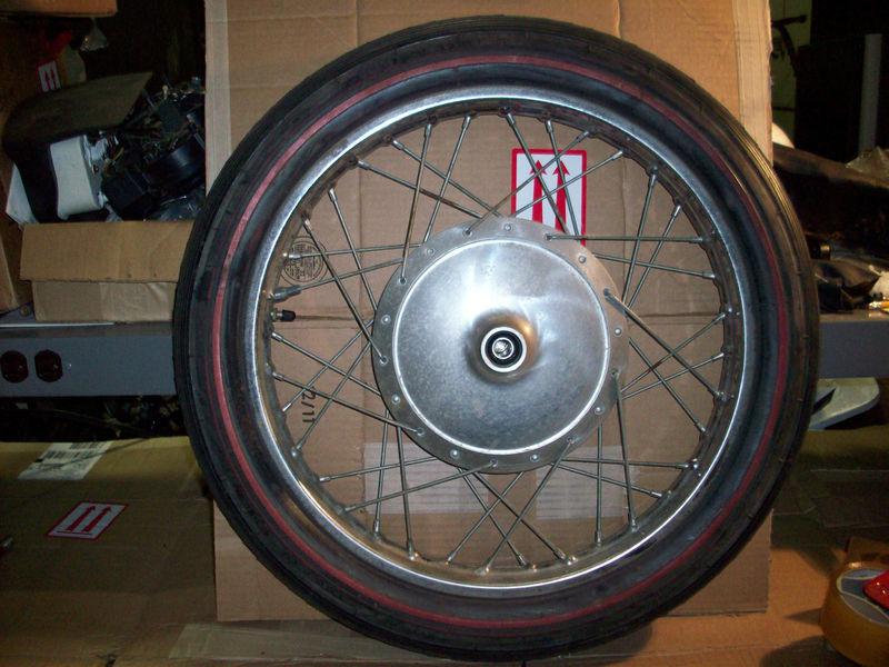 1970 suzuki t350 rebel ( mark 2 ) front wheel and tire  oem 