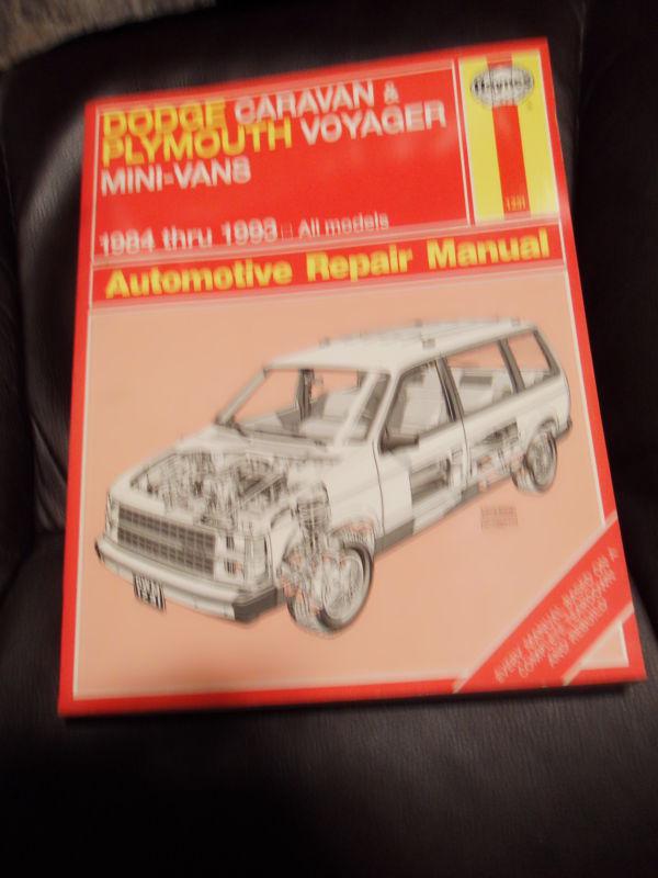 Haynes 1984- 1993 dodge/ plymouth caravans and mini vans auto repair manual