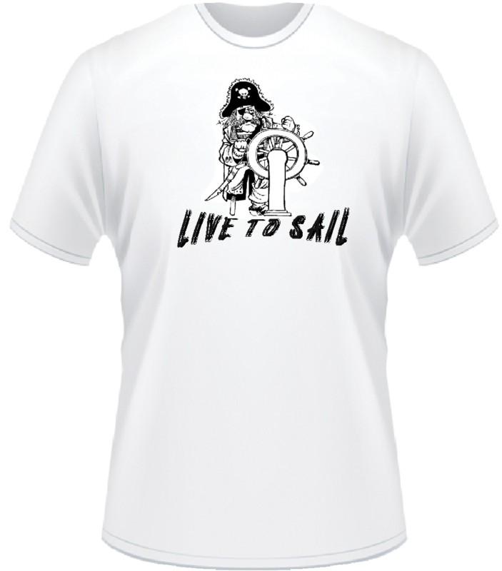 Live to sail t-shirt