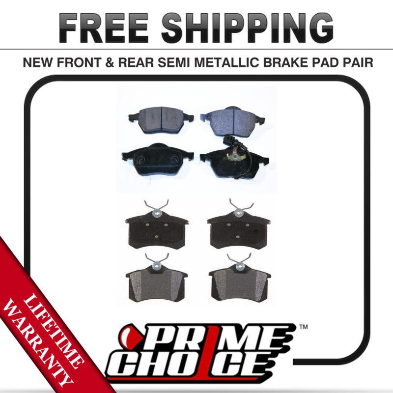 Complete set of front and rear premium brake pads with lifetime warranty