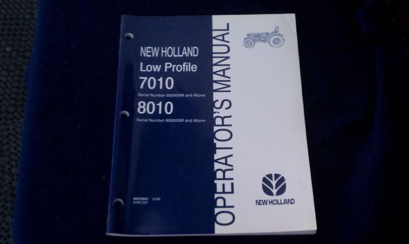 New holland low profile 7010 operator's manual serial number 850000m and above