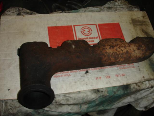 8v-71, 8v-92, or 4-71rd detroit diesel exhaust manifold, right bank (5137065)