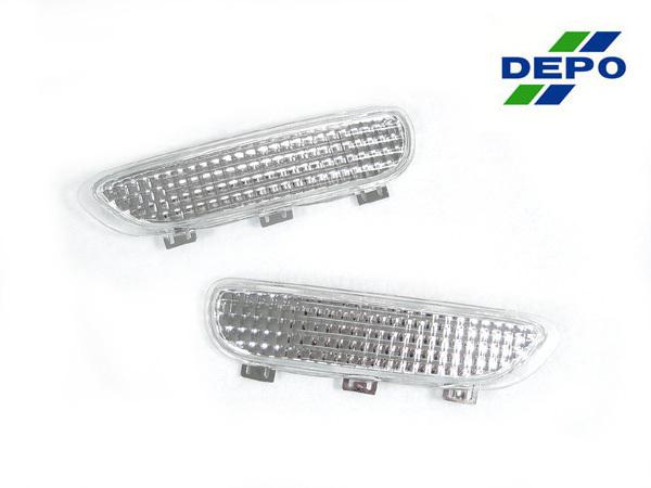 Depo 99-03 bmw e46 2dr coupe / cabrio clear front bumper reflector lights m3 new