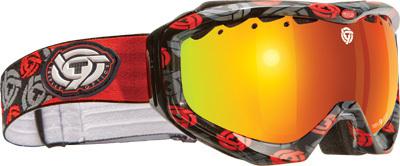 Swank goggle black/red/grey w/ fire mirror/bronze lens 37-2306