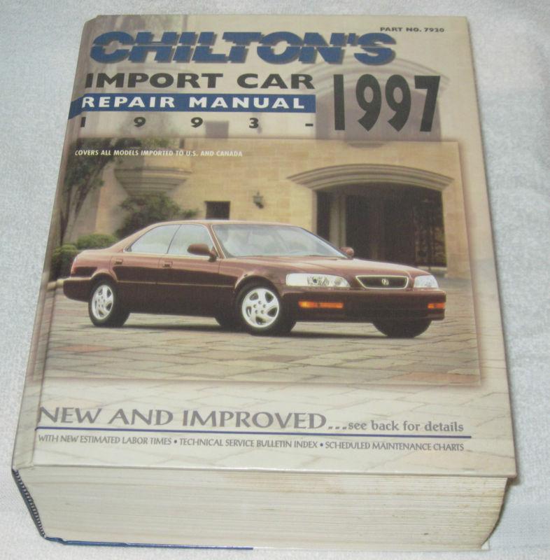 Chilton's import car repair manual 1993-1997 part no. 7920 