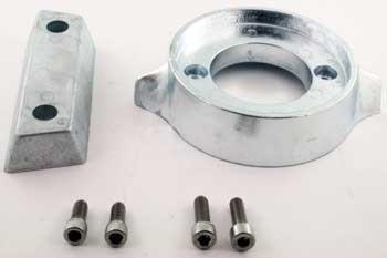 Zinc anode kit for volvo penta aq 290 single propeller outdrive