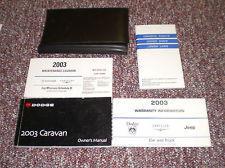 2003 caravan owners manual. oem.