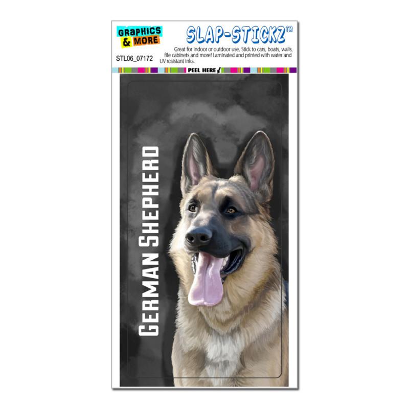 German shepherd - gsd dog pet gray background - slap-stickz™ bumper sticker