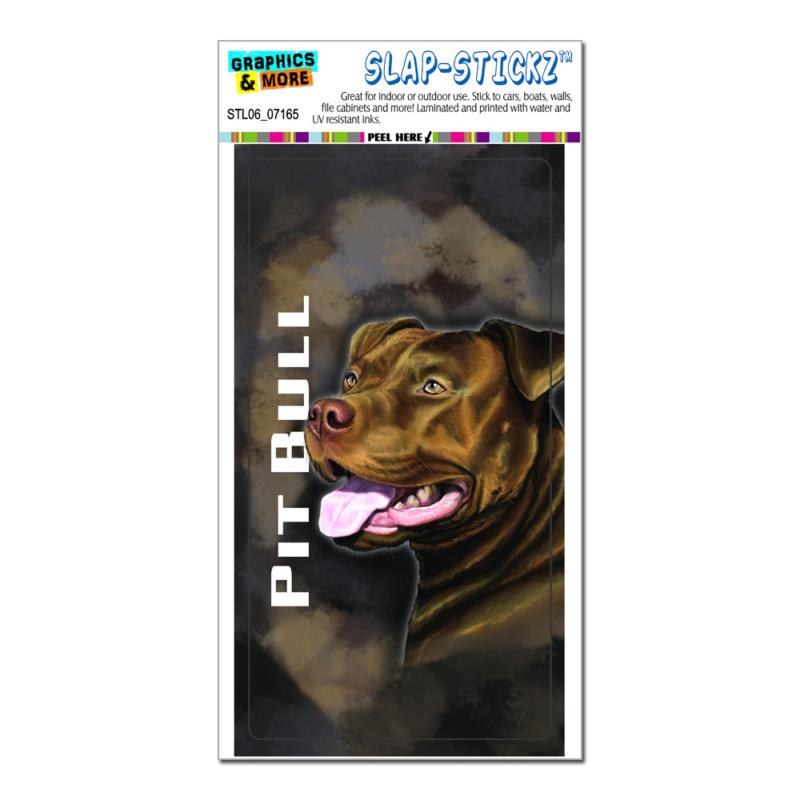Pit bull brown - american staffordshire terrier dog slap-stickz™ bumper sticker