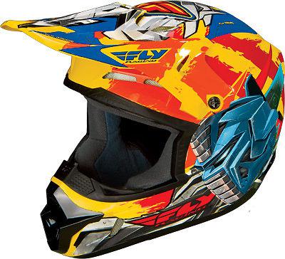 Fly kinetic fly-bot helmet yellow/orange/blue ym 73-3498ym