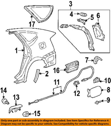 Toyota oem 5874547010 quarter panel-quarter panel protector