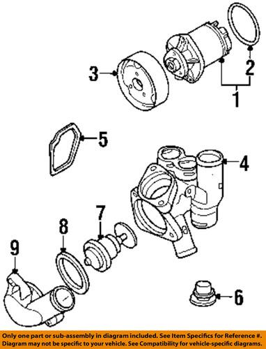 Volkswagen oem 357121140 water pump-thermostat housing plug