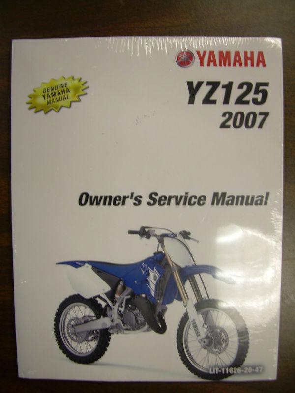 New genuine yamaha 2007 yz125 owner's service manual