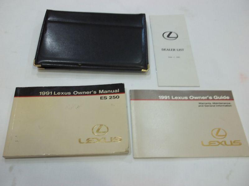 1991 lexus es 250 owner manual 5/pc.set & black lexus premium factory case.oem