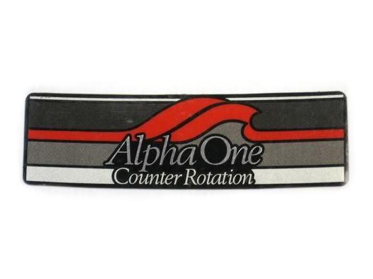 Mercruiser alpha one upper unit counter rotation decal sticker logo