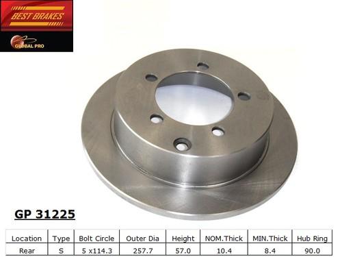 Best brakes usa gp31225 rear brake rotor/disc-disc brake rotor