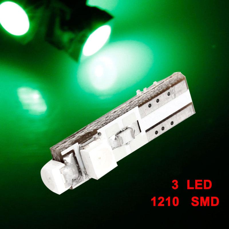 Green 3 1210 3528 led t5 vehicle turck van dashboard lights lamps bulbs