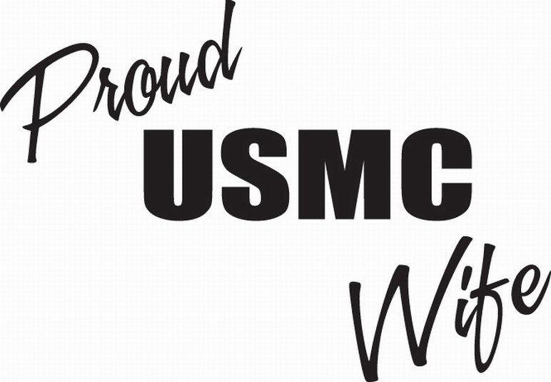 Hero #1/261 decal proud usmc wife troop truck vinyl  trailer van   car suv  auto