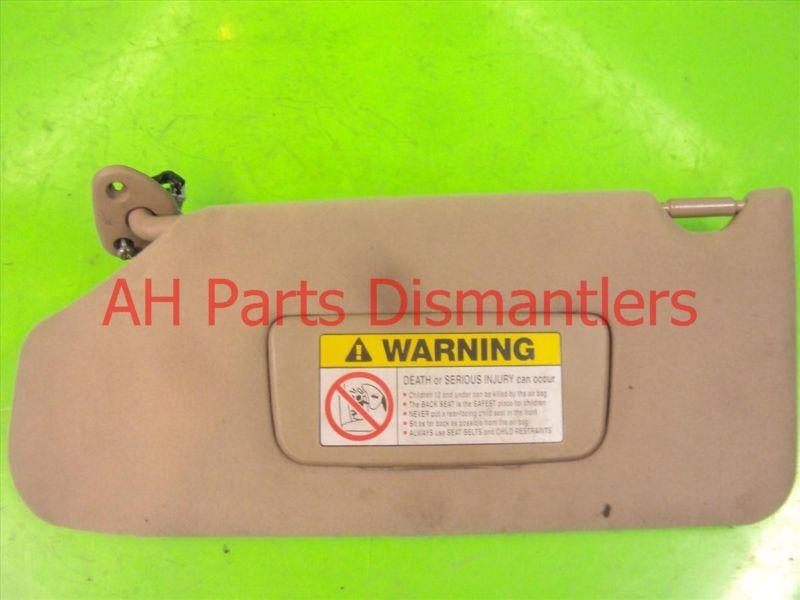 98 99 00 01 02 honda accord left interior top roof sun block visor tan has burn