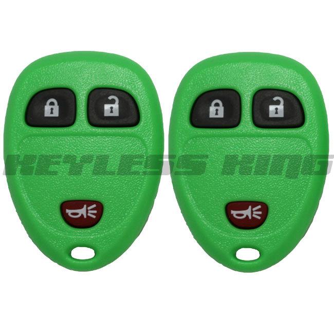 2 new green replacement keyless remote key fob clicker transmitter for 15777636