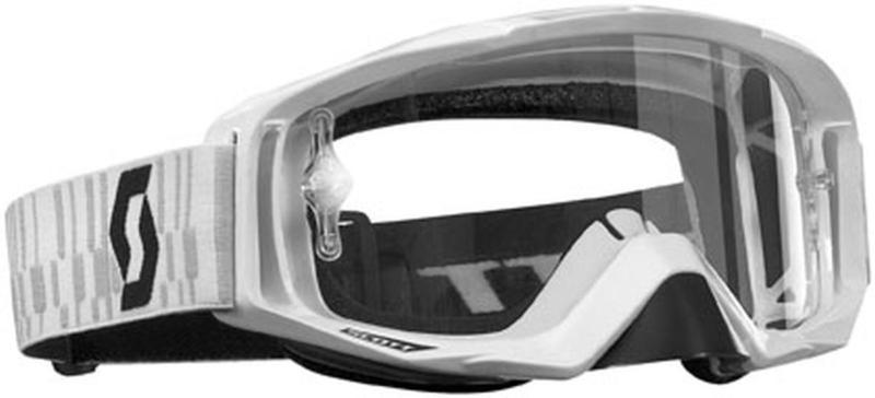 New scott tyrant w/ clear works lens adult goggles, white, one size