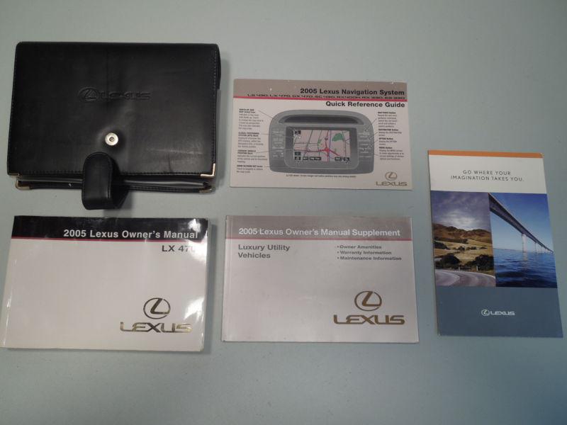 2005 lexus lx 470 owners manual set with case