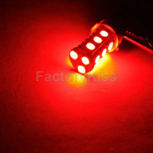 Gau auto 2 car bulb 1157 bay15d 18-led smd red side/stop light #371