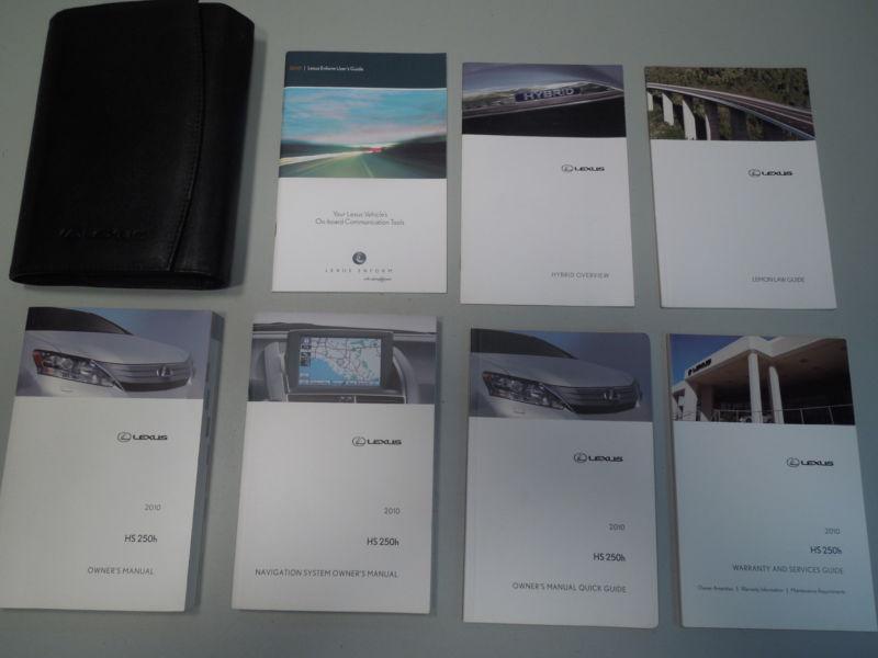 2010 lexus hs 250h  owners manual set with navigation hybrid and case excellent