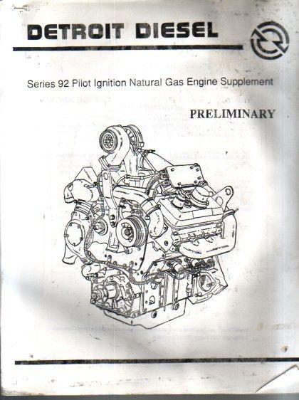 Detroit diesel series 92 engine operator maintenance manual natural gas supp