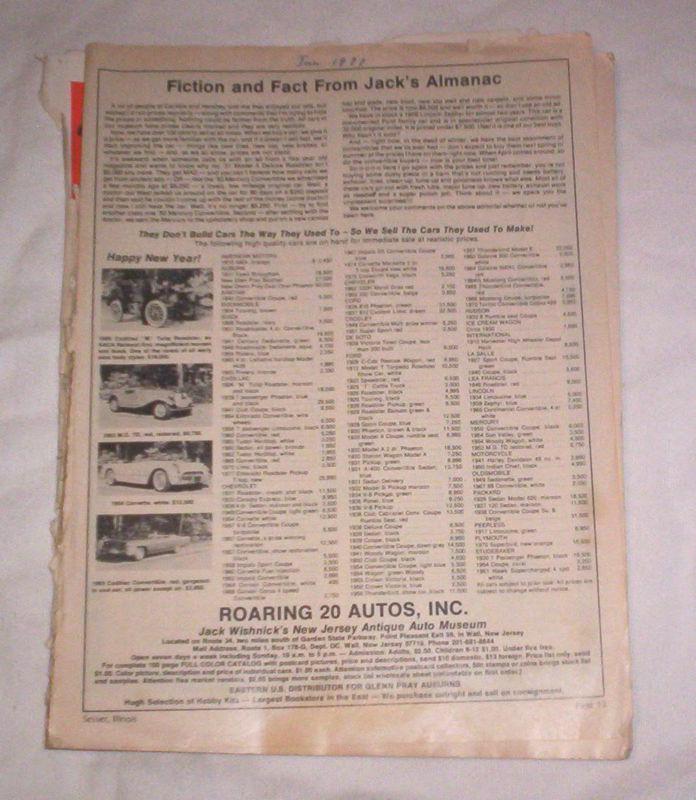 Cars and  parts  magazine  january  1977 -- first  corvettes