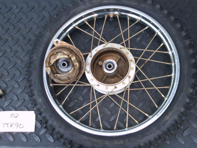 02 yamaha ttr90 ttr 90 front 14inch 14" wheel complete