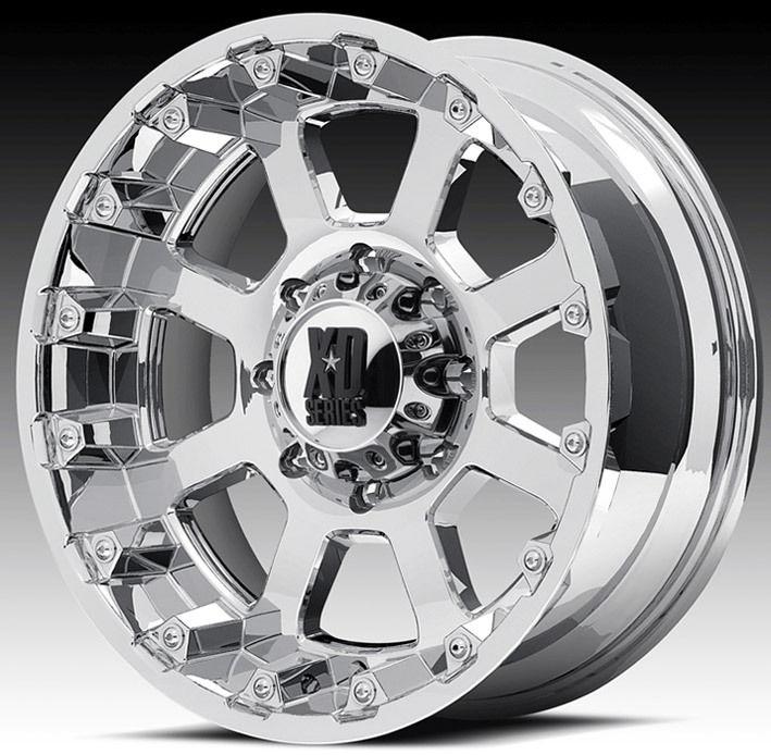 17" x 9" chrome kmc xd807 strike 5x150 sequoia tundra lexus lx470 rims wheels