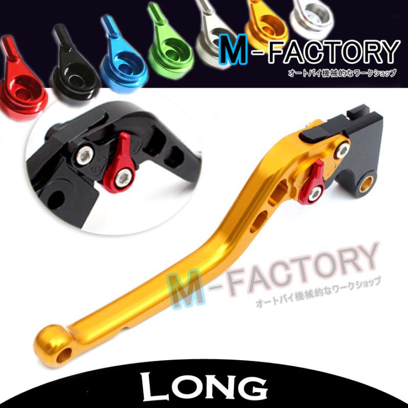 Gold long brake clutch levers suzuki gsxr1000 09 10 11 12 13