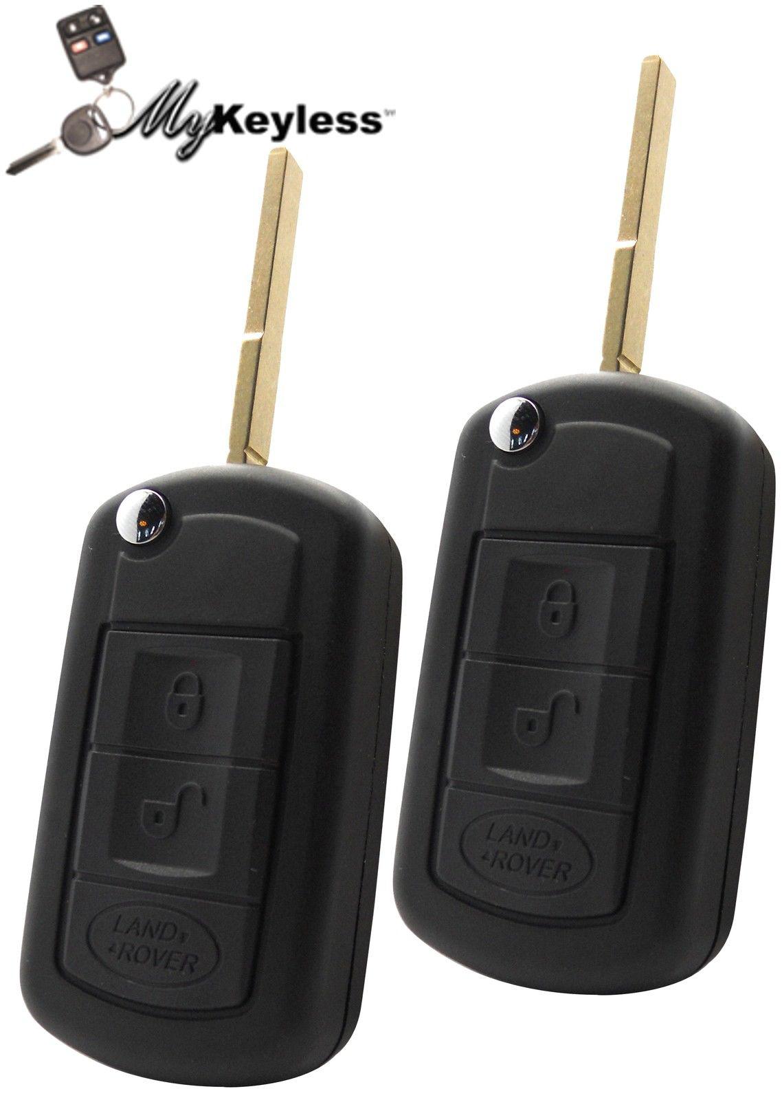 New land rover uncut oem flip key fob keyfob keyless entry remote 3 button pair