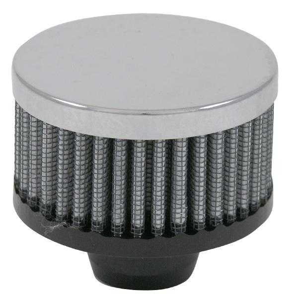 S&b 1-1/4" id push-in crank filter, chrome top 26-1491