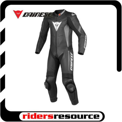 Dainese crono leather perforated race suit black anthracite euro 46 / us 36