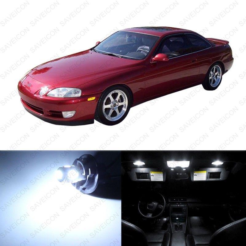 8 x white led interior light package for 1992 and 2000 lexus sc300 sc400