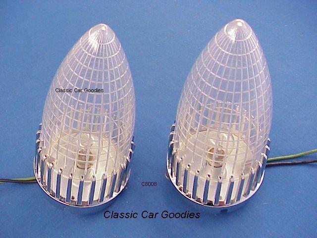 1959 cadillac tail lights (2) clear. custom. lead sled.