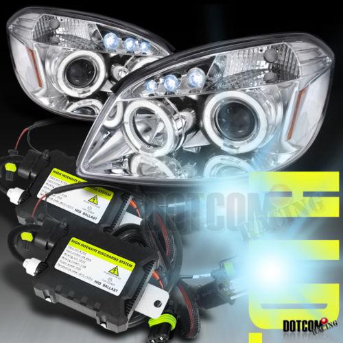 2005-2010 cobalt projector headlights chrome w/ 6000k slim hid