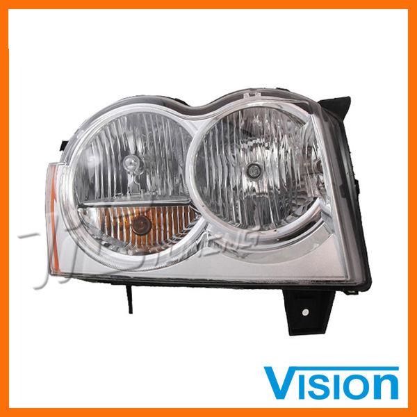 05-06 jeep grand cherokee limited laredo srt8 passenger r/h head light lamp new