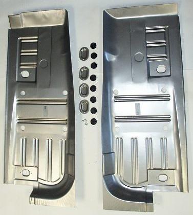 1965-1970 mustang cougar floor pans, rh&lh, fits coupe fastback, heavy gauge edp